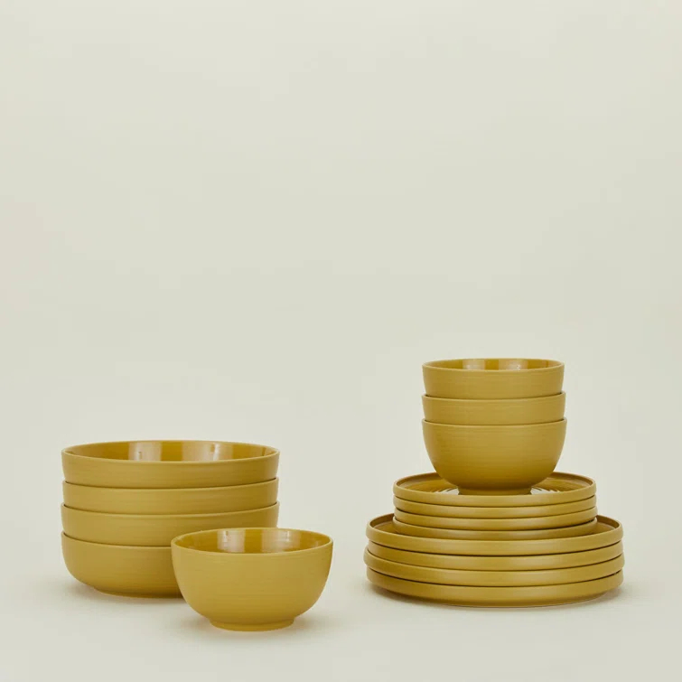 Essential Stoneware Dinnerware - Set of 16 (Set of 4)