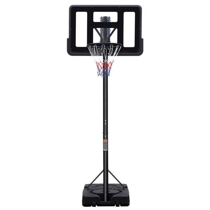 HLILish Teenagers Portable Basketball Hoop Height Adjustable Basketball Hoop Stand 7.5Ft - 10Ft With 44 Inch Backboard And Wheels For Adults Teens