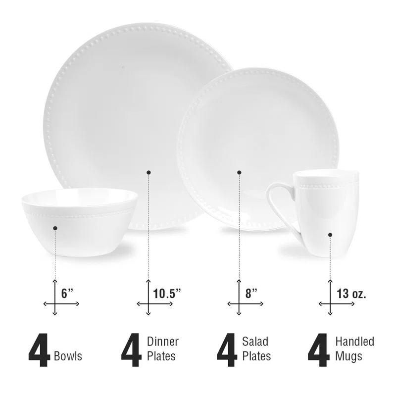 Stone Lain Stone Lain Ava 32-Piece Dinnerware Set Bone China
