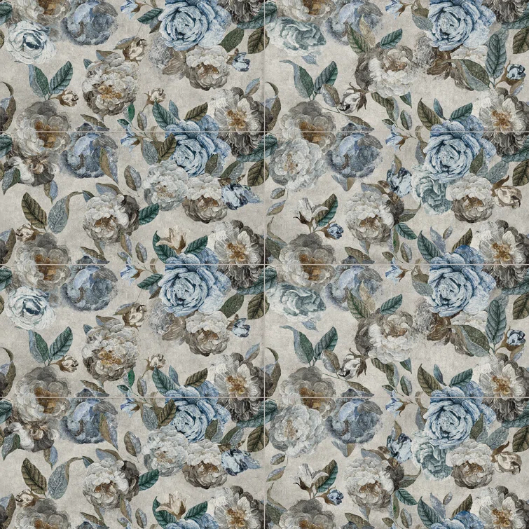 Merola Tile Parete Fiori 24" x 47" Porcelain Natural / Floral Wall & Floor Tile