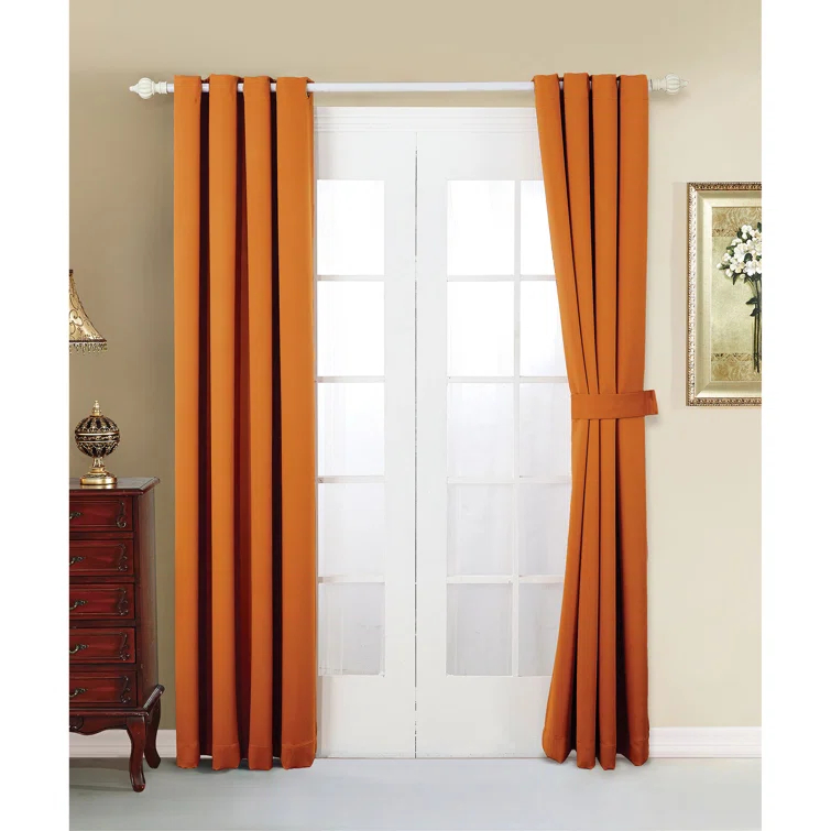 Home Soft Things Solid Blackout Curtain Panel (Set of 2)