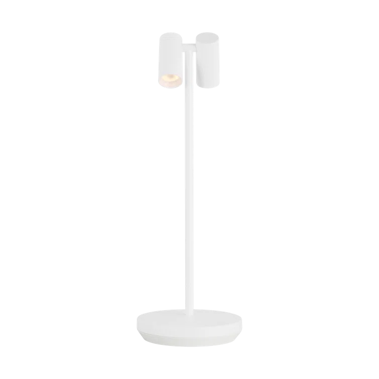 Matte White Adjustable Cordless Outdoor Table Lamp