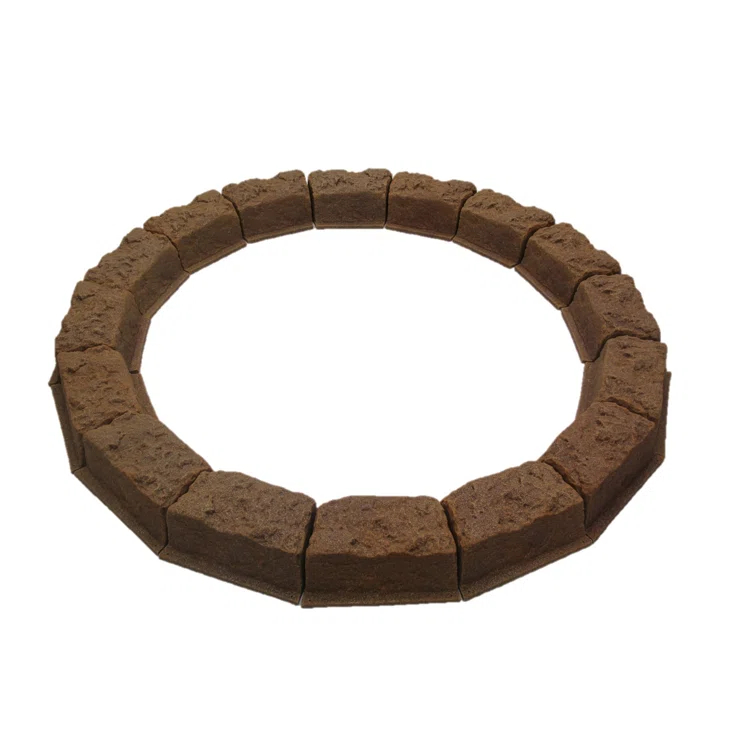 DekoRRa Products 144" L x 5" W x 4" H Lawn Edging Artificial Stone (Set of 16)