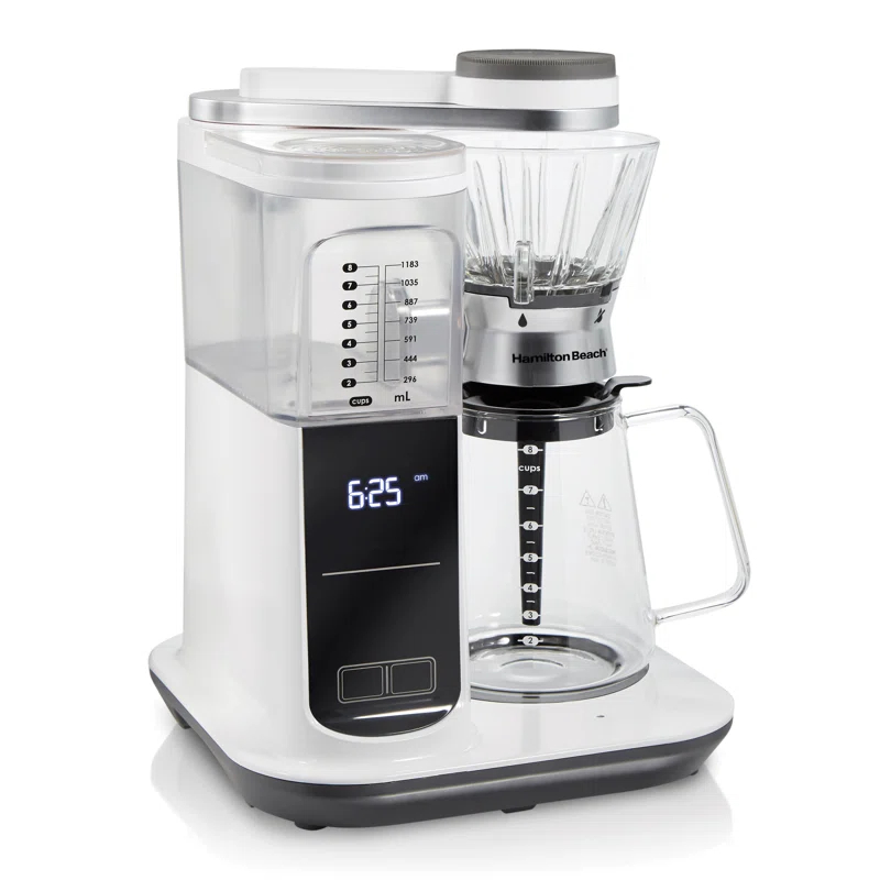 Hamilton Beach 46700 Hamilton Beach® Convenient Craft Automatic or Manual Pour-Over 8-Cup Coffee Maker with 5 Strengths and Integrated Scale