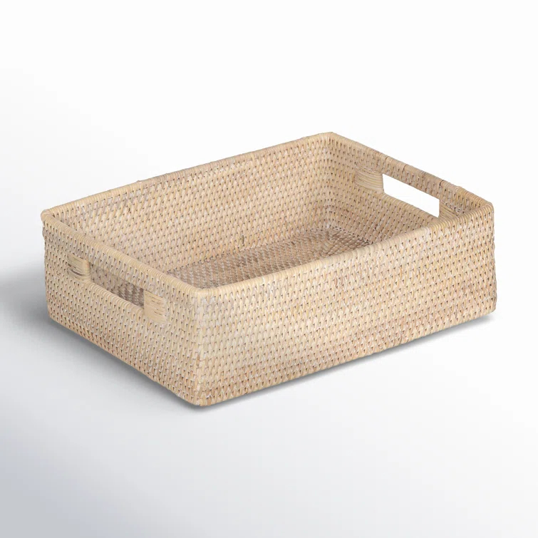 Rosecliff Heights Bavan Rattan Basket & Reviews | AllModern