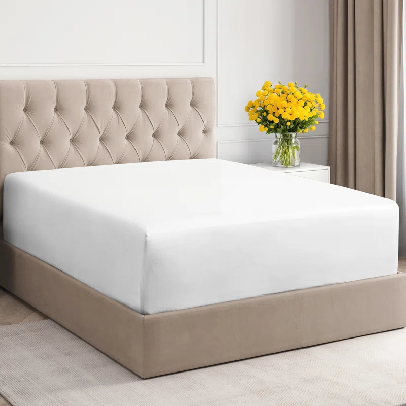 Hotel Quality 100% Cotton Fitted Sheet 18" - 24" Inch Extra Deep Pocket