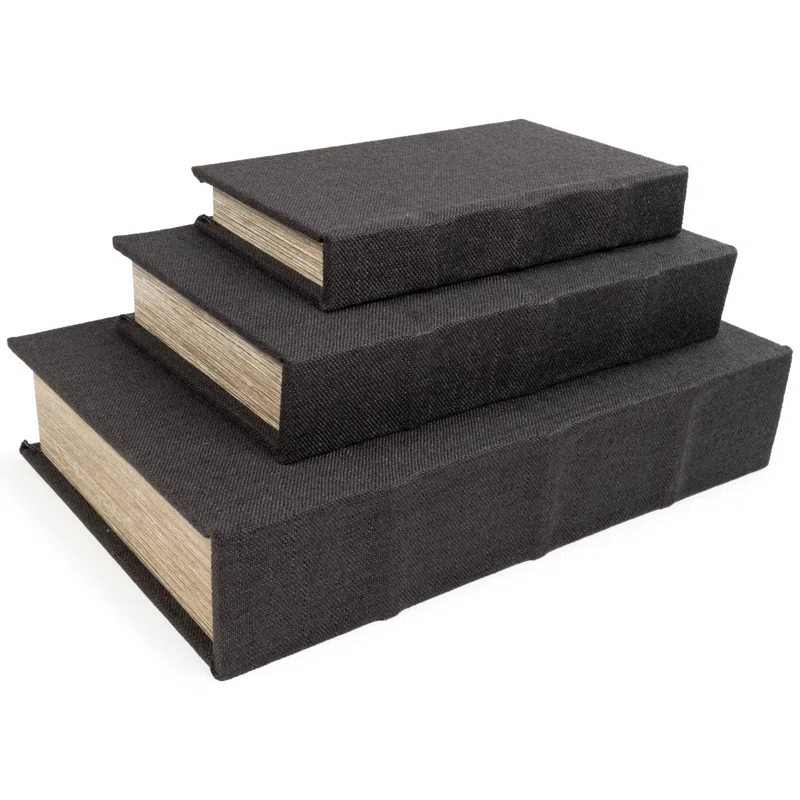 Kepir 3 Piece Fabric Book Box Set
