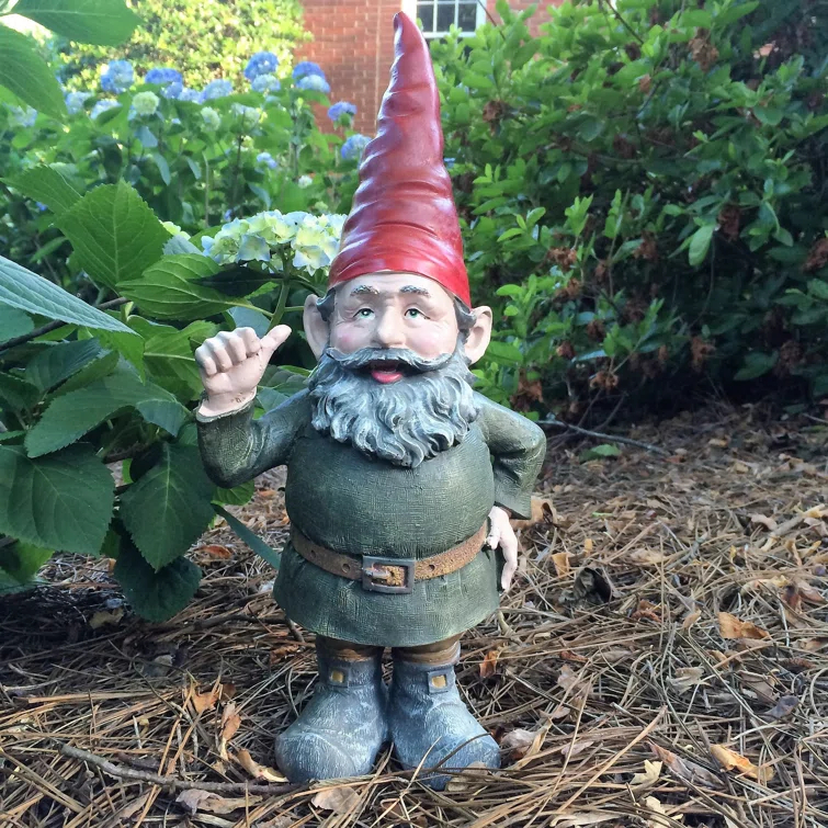 HomeStyles Old World Gnomes Rumple Thumbs Up Gnome Garden Statue