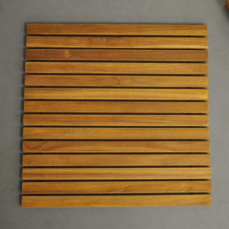 Symple Stuff Stogner Teak Shower Mat