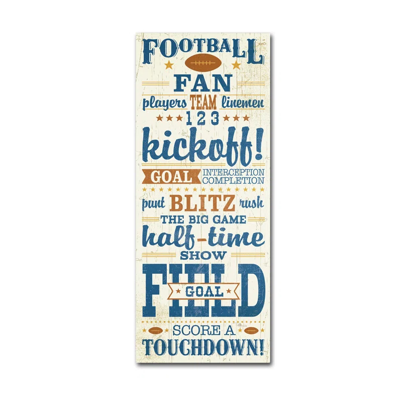 Trademark Fine Art "Sport Lover I" by Pela Studio Textual Art on Wrapped Canvas