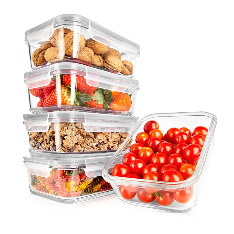 NutriChef 30oz. Glass Food Storage Container