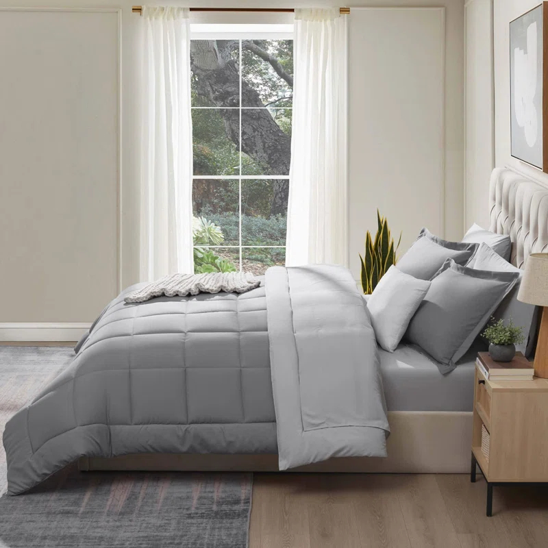 Bed-in-A-Bag Reversible Comforter Set with Bed Sheets