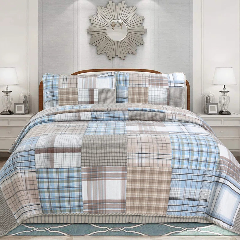 Cozy Line Home Fashion Cotton Patchwork Quilt Set