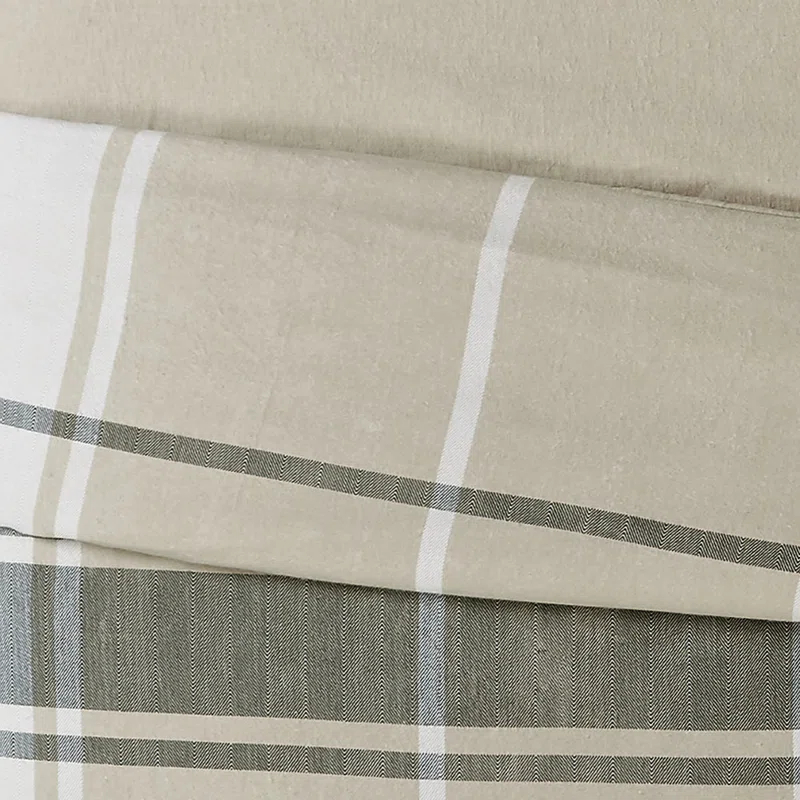Khaki Standard Cotton Duvet Cover Set