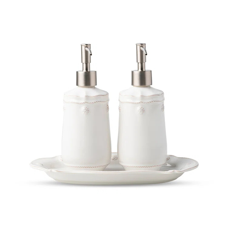 Juliska Berry & Thread Whitewash 3 Piece Essentials Bathroom Accesory Set