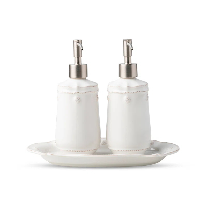 Juliska Berry & Thread Whitewash 3 Piece Essentials Bathroom Accesory Set