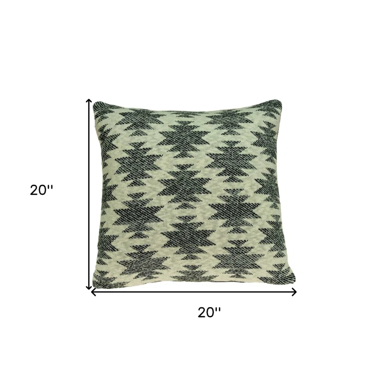 HomeRoots 20" Tan Cotton Throw Pillow