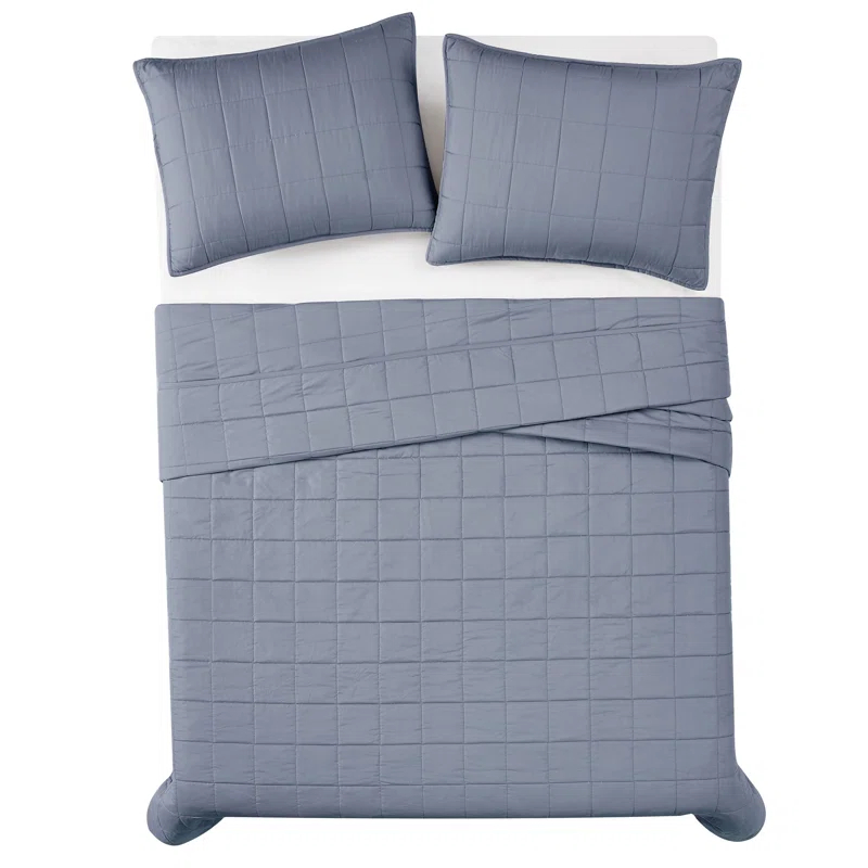 London Fog London Fog Garment Wash Solid Quilt Set