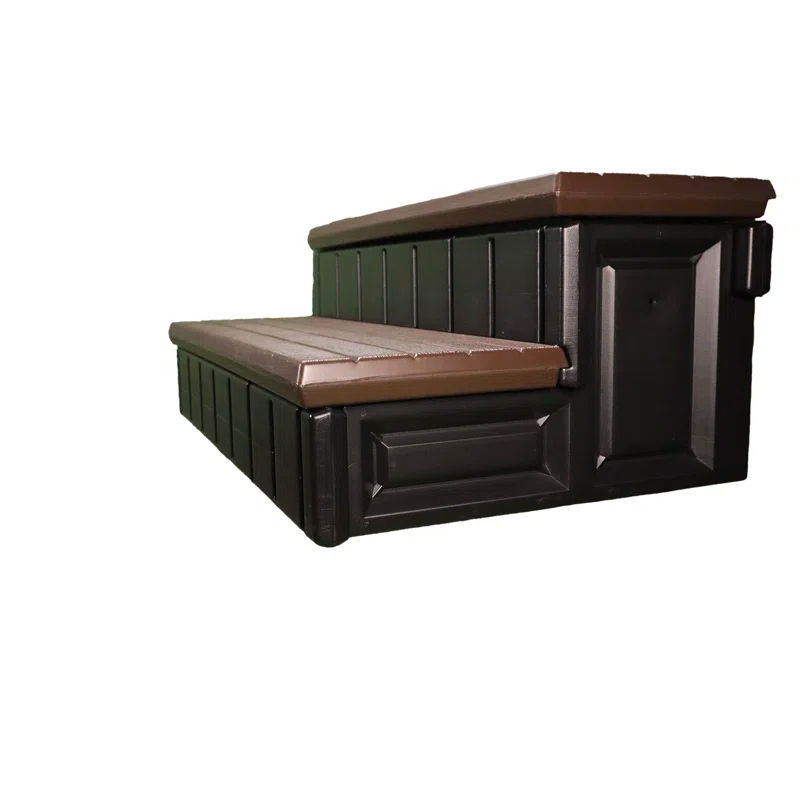 Confer Plastics 36" Storage Spa Steps Espresso