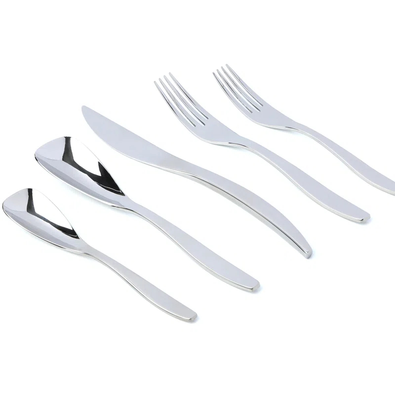 David Shaw Silverware Isla Stainless Steel Flatware Set - Service for 4