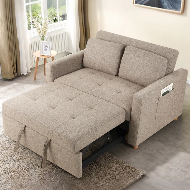 Ebern Designs Meit 49"W Convertible Sleeper Sofa 3-In-1 Reclining Sofa Bed Pull Out Couch Bed