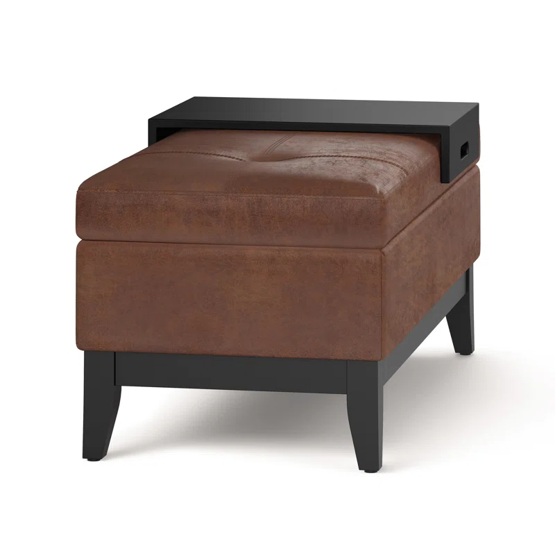 Oregon Faux Leather Ottoman