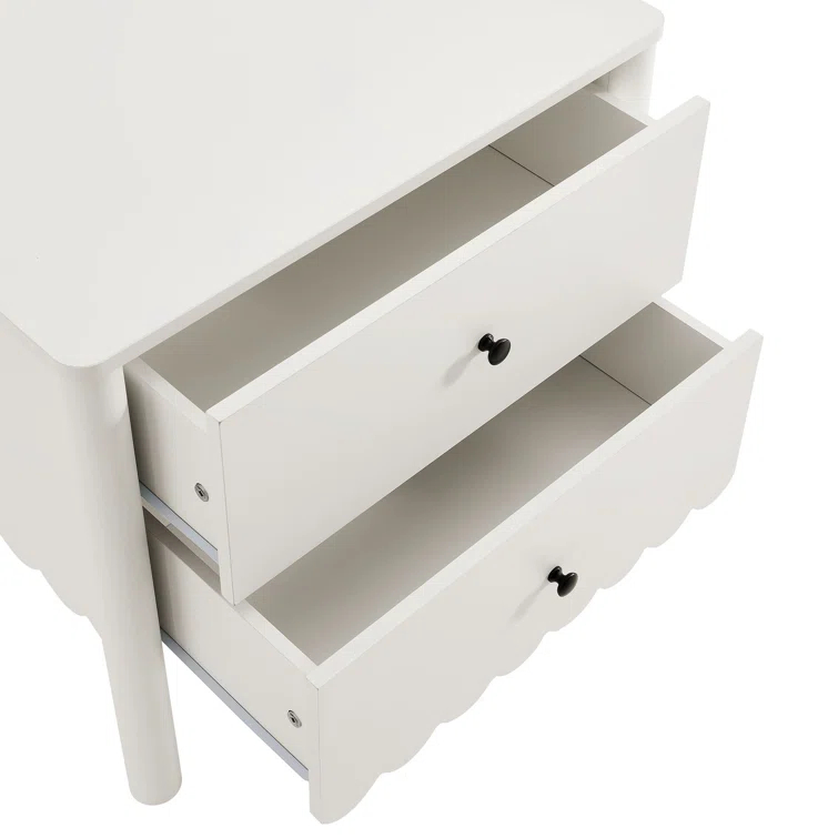 Modway Emmeline Scalloped 2-Drawer Nightstand