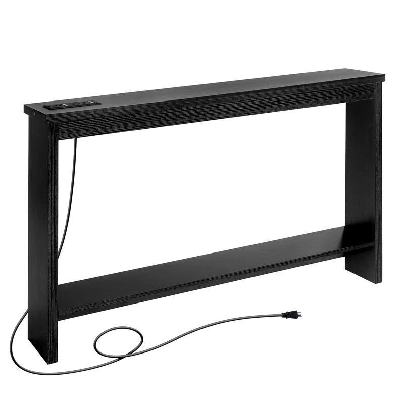 Latitude Run® Narrow Sofa Table With Sockets, USB Ports And Charging Station
