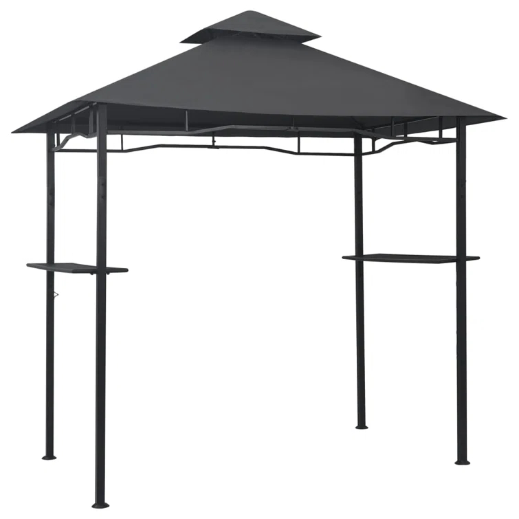vidaXL 7.9 Ft. W x 4.9 Ft. D Anthracite Steel Party Tent Gazebo