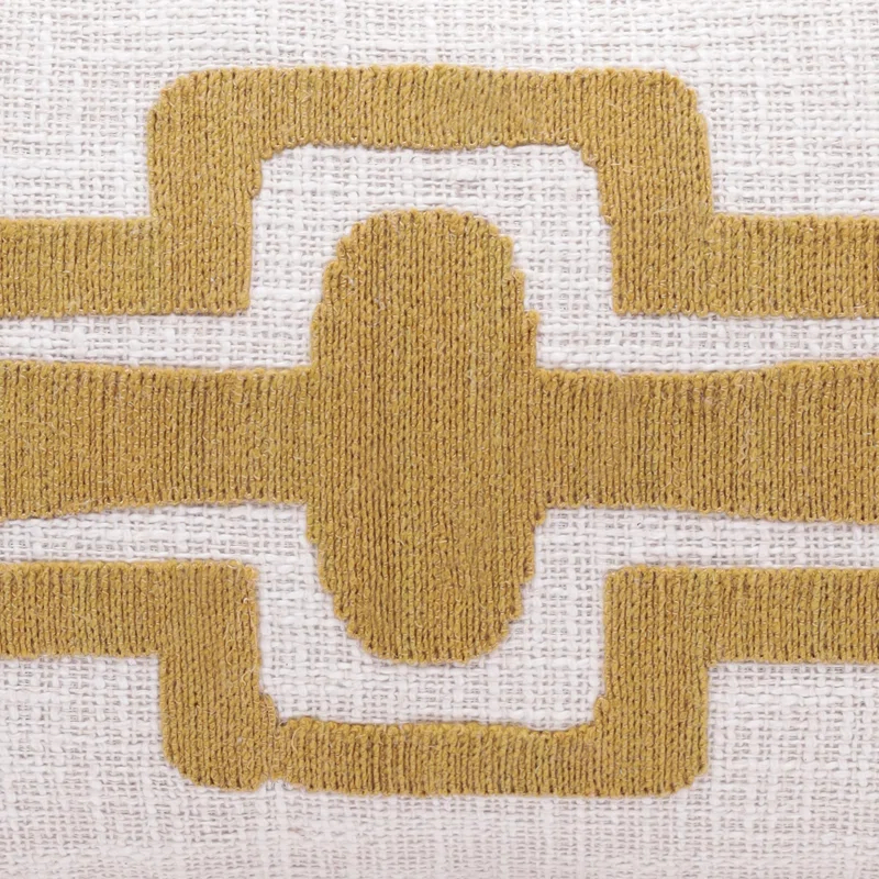 Geometric Handmade Cotton Wool Blend Decorative Throw Pillow