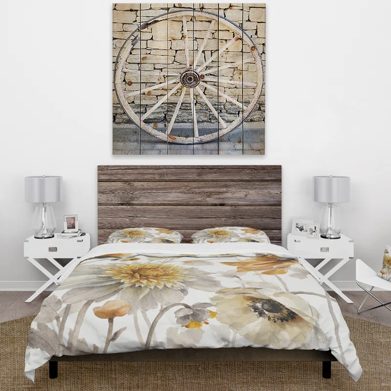 Design Art Farmhouse / Country No Floral Duvet Cover Set