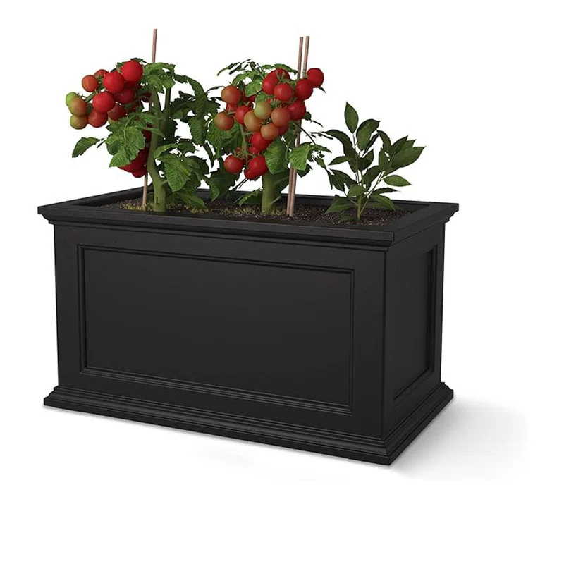 Winston Porter Anastasiya 20"x36" Resin Planter with Water Reservoir