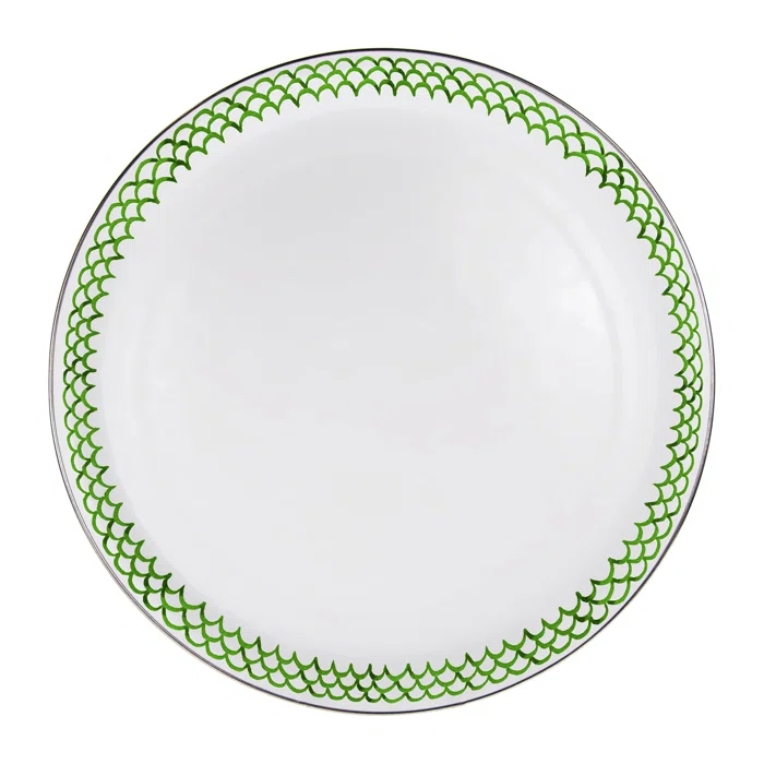 Golden Rabbit Golden Rabbit Green Scallop Platter