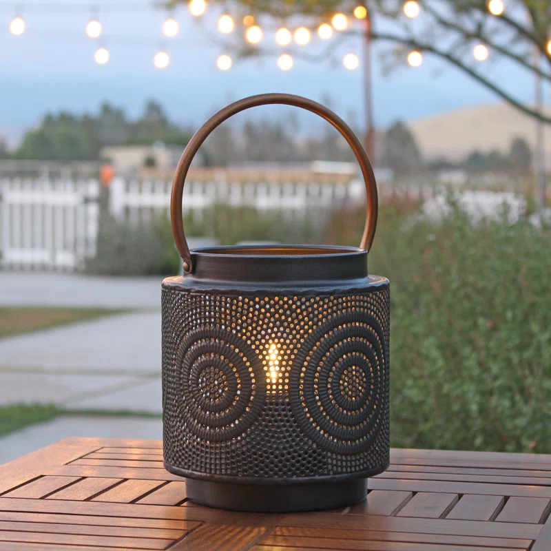 Julissa Round Outdoor Modern Lantern with Bulb