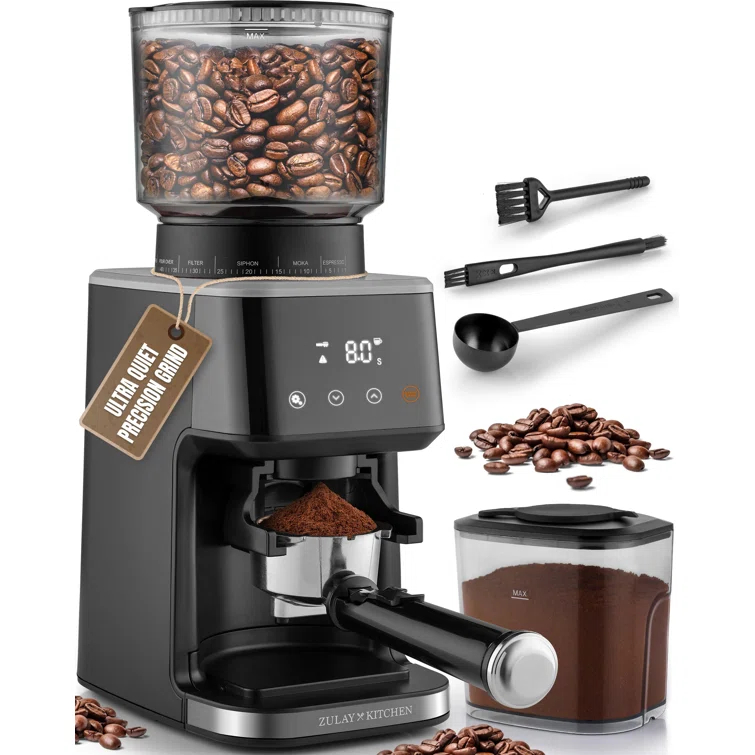 Zulay Kitchen Zulay Kitchen Adjustable Burr Coffee Grinder, Commercial Automatic Conical Coffee Bean Grinder