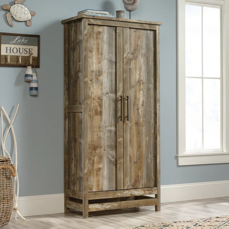 Gracie Oaks Karn 35.197'' Wide 6 - Shelf Storage Cabinet