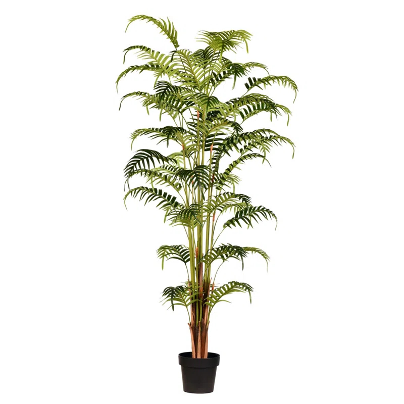 Birch Lane™ Madie 70" Artificial Potted Fern Palm Real Touch Leaves