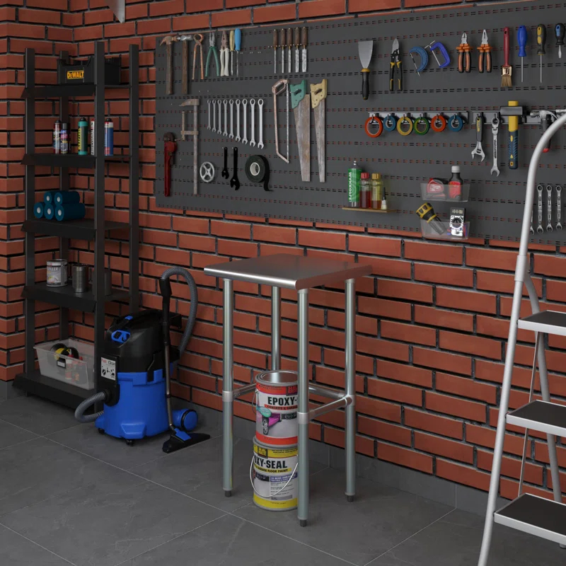 Amgood Stainless Steel Top Workbench