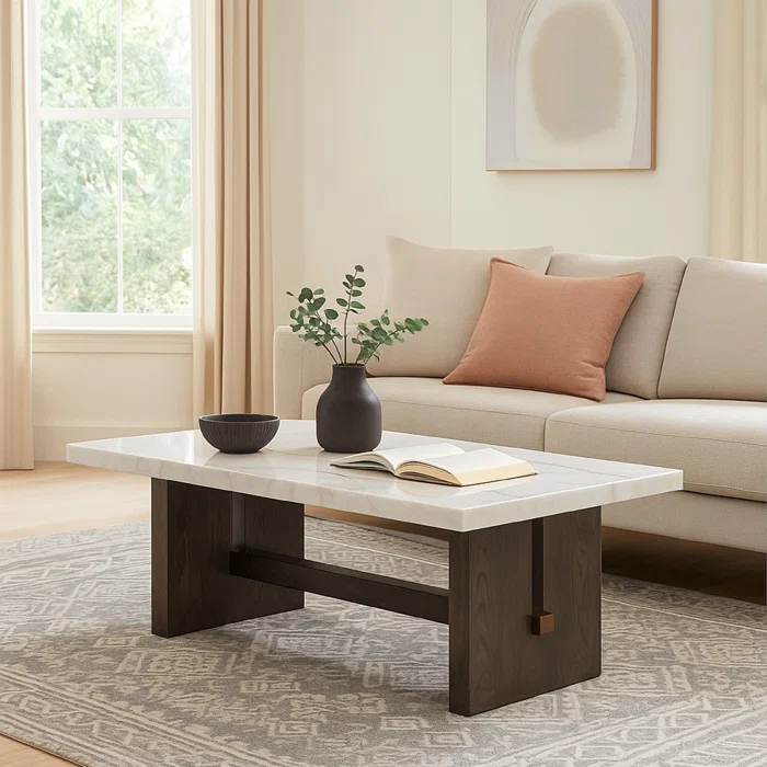 Lark Manor™ Cuzzocrea Marble Top Single Coffee Table