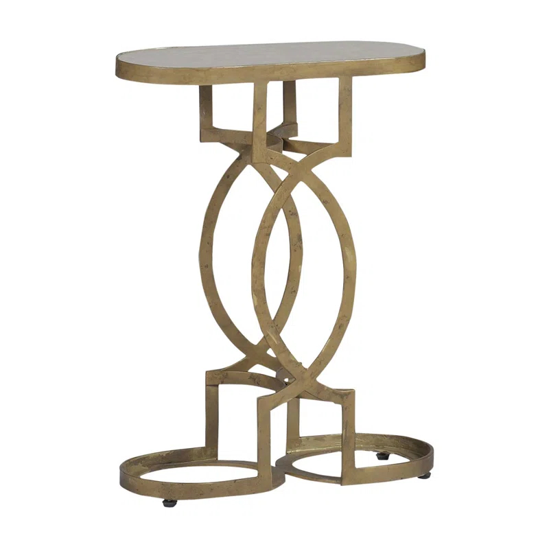 Gabby Natasha Mirrored Glass Top End Table