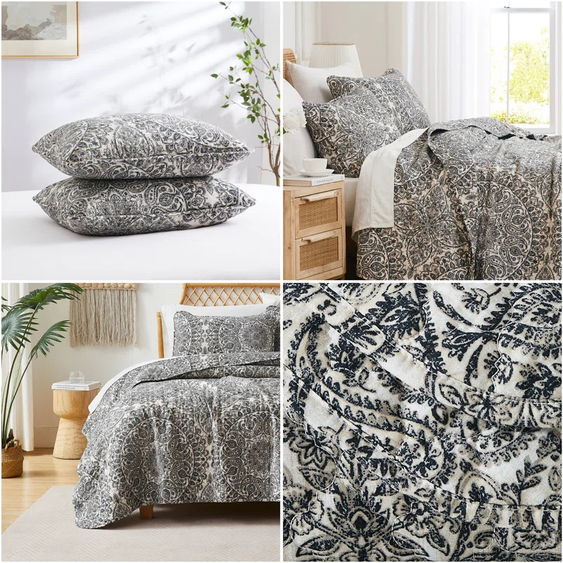 Ashanti Oversized easy care lightweight Quilt Set by Southshore Fine Linens