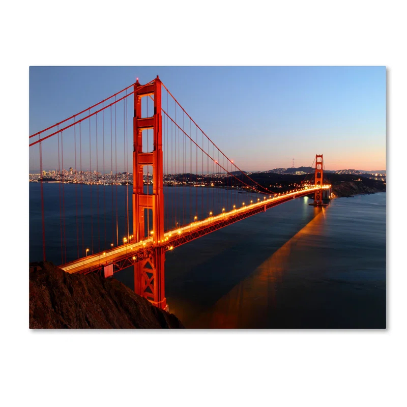 Trademark Fine Art Golden " Golden Gate SF " by Pierre Leclerc