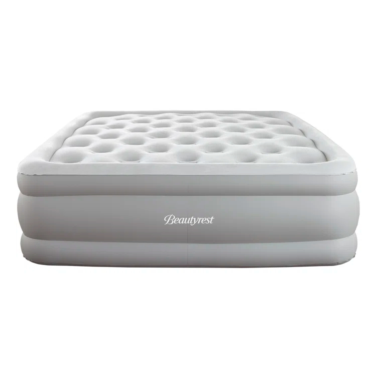 Beautyrest Beautyrest Sky Rise Inflatable Air Mattress, Electric Air Pump, Puncture Resistant Vinyl, Guest Bed
