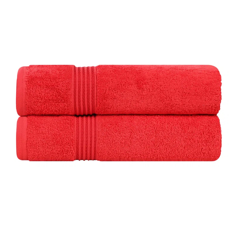 Superior Heritage Certified Egyptian Cotton Plush Absorbent Luxury Bath Towel (Set of 2)