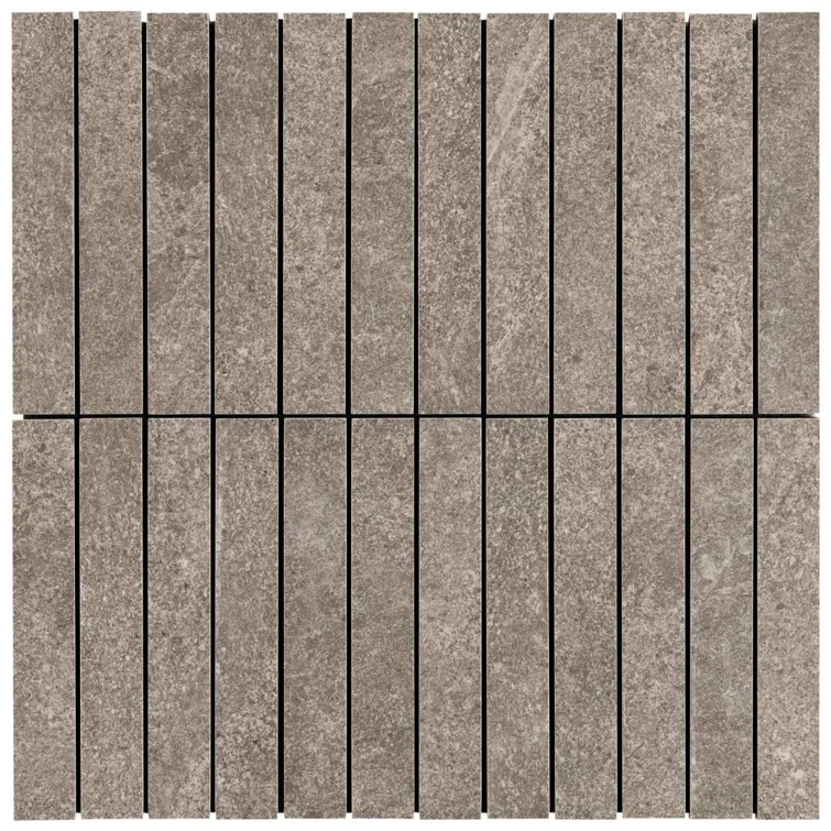 Bond Tile Monolith 11.81 In. X 11.81 In. Stacked Matte Porcelain Mosaic Floor And Wall Tile (5.76 Sq. Ft. / Case)