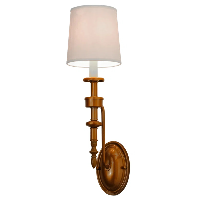Meyda Lighting Toby Solid Brass Candle Wall Light