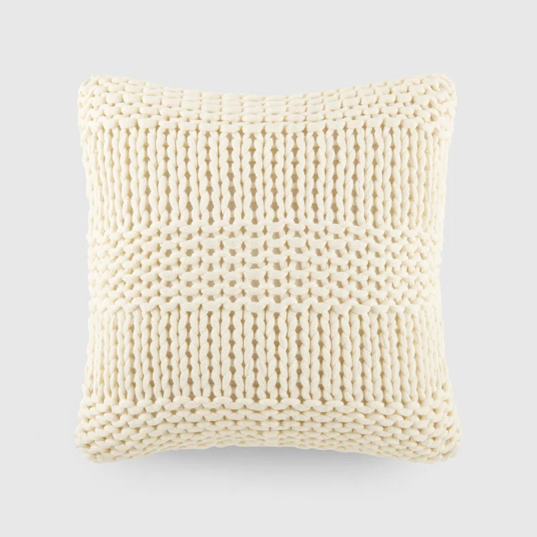 Becky Cameron Cozy Chunky Knit Acrylic Decor Throw Pillow