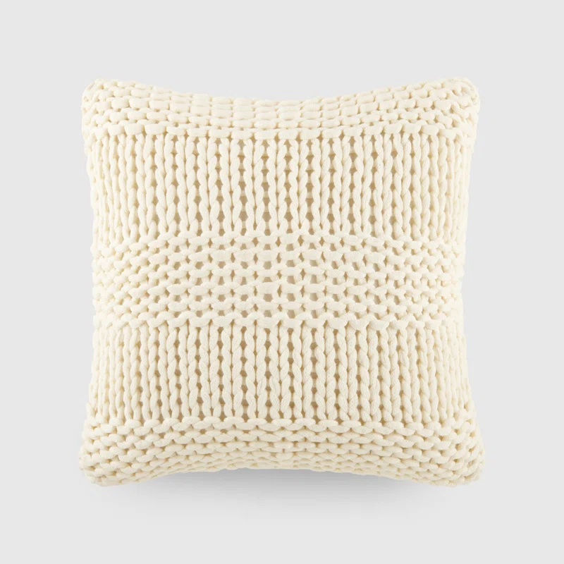 Becky Cameron Cozy Chunky Knit Acrylic Decor Throw Pillow