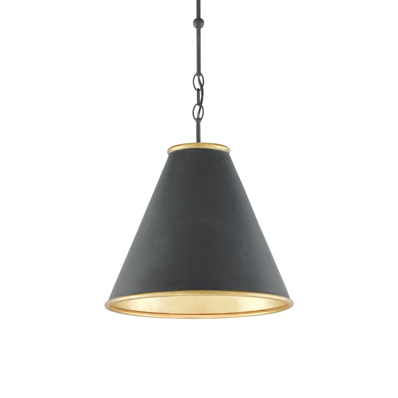 Adkins Pendant - Brass and Black / 16"Dia
