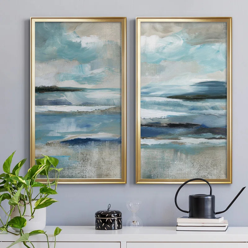 " Distant Drama I " 2 - Pieces Painting Print (Set of 2)